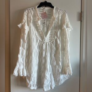 Free People - NWT - White/Ivory top or swimsuit coverup - Size Small